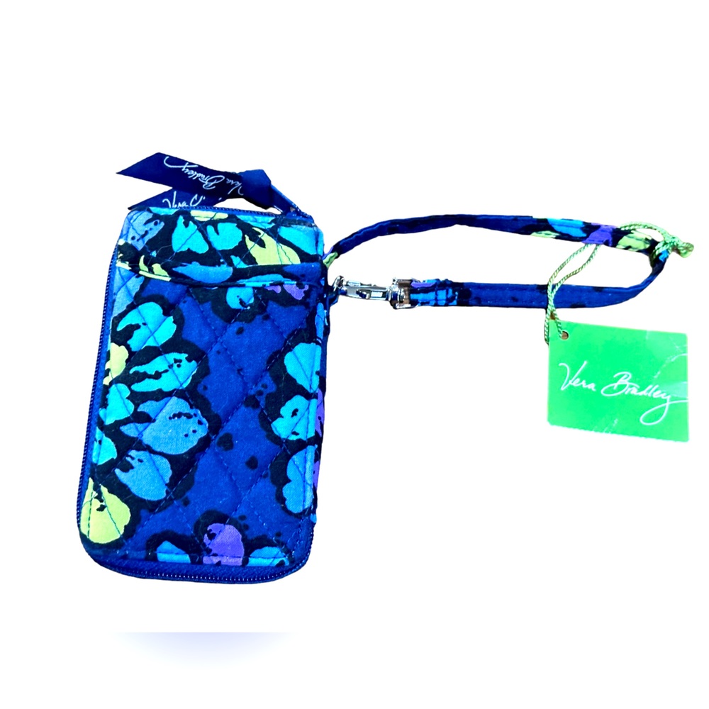 Vera Bradley All in One Wristlet Indigo Pop Pattern